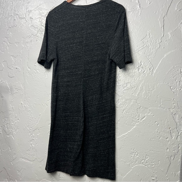 James Perse Heathered Black Vneck T-shirt Dress Small - Picture 3 of 8